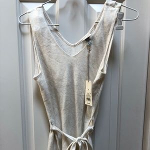 NWT A New Day cream tie-waist tank top